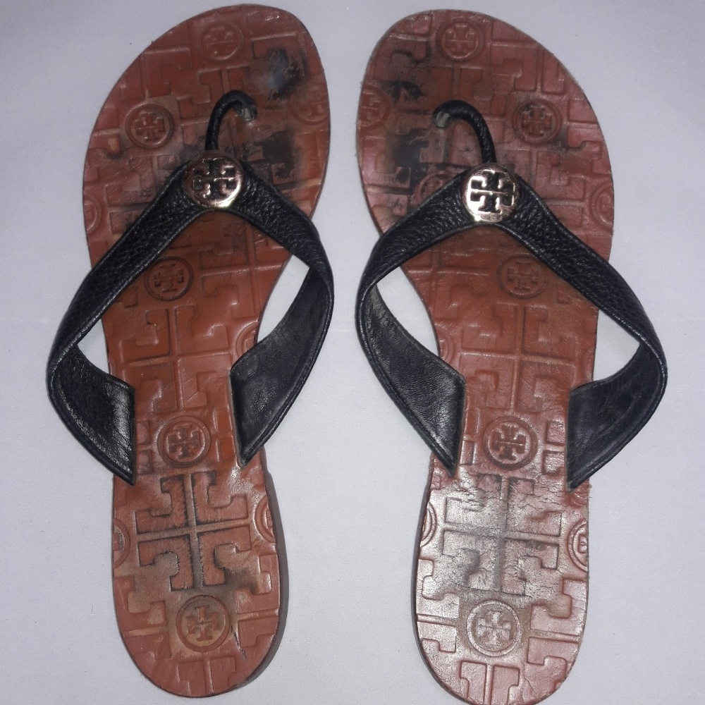 SOLD Brown & Black Shoes Sandals Flip Flops